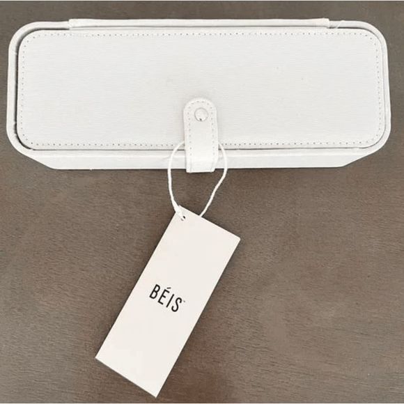 NWT BEIS Travel Jewelry Case Organizer Box in Beige - Picture 5 of 6